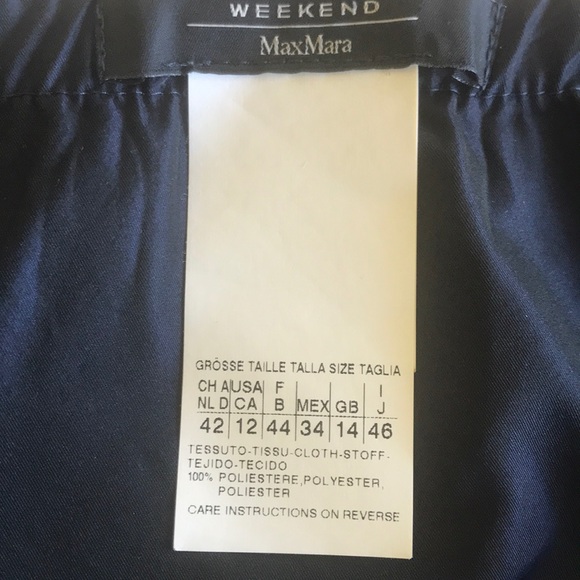 MaxMara Weekend Navy Blue Skirt Size 12 - Picture 4 of 6